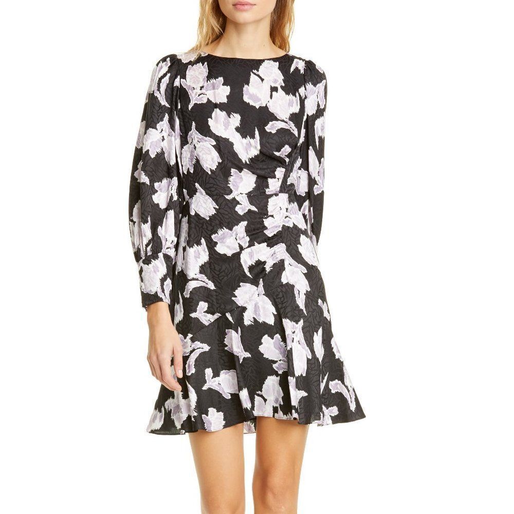 Rebecca Taylor Ikat Blossom Silk Jacquard Dress 6